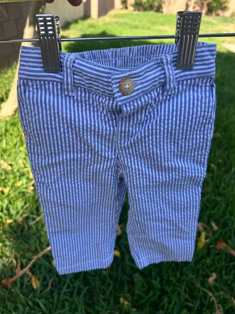 Ralph Lauren Blue and White Striped Baby/Toddler Pants